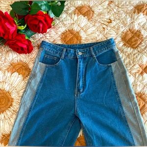 High waisted blue Jeans